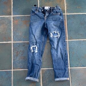 Abercrombie Kids Blue Distressed Boyfriend Jeans